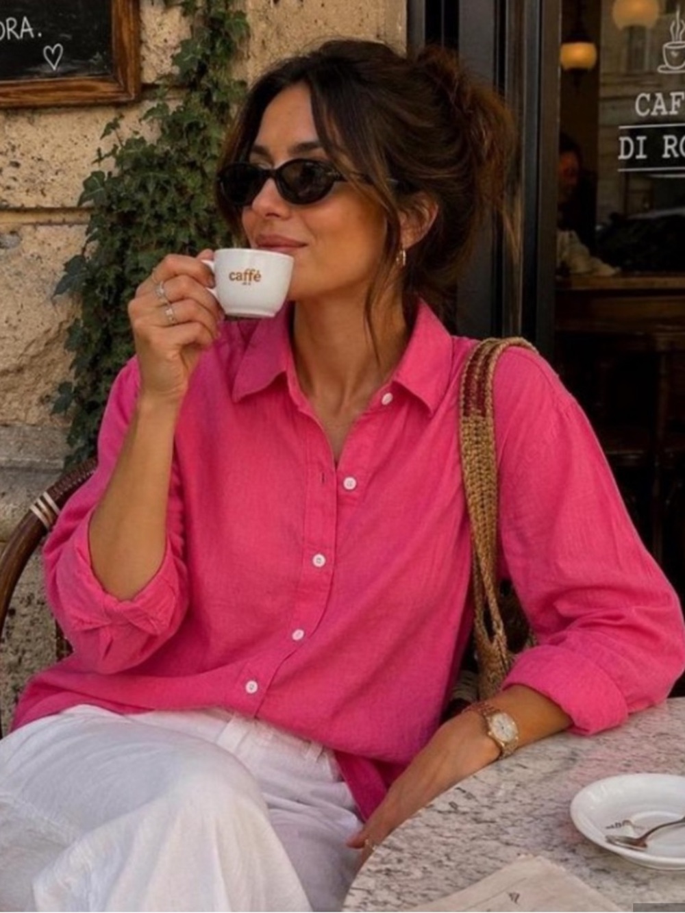J. Crew Irish Linen Wren Button-Down Shirt in Bright Pink 4